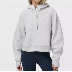 Lululemon Scuba Hoodie Heather Oversized 1/2 Zip Cira Ultra Grey Size 2